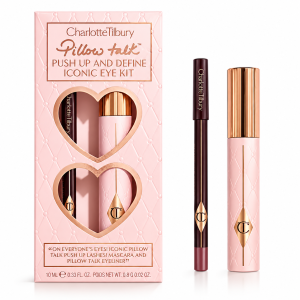Charlotte Tilbury Pillow Talk Push Up & Define Iconic Eye Kit – Mascara Super Black 10 ml + Eyeliner 0,8 g